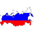Russia flag map